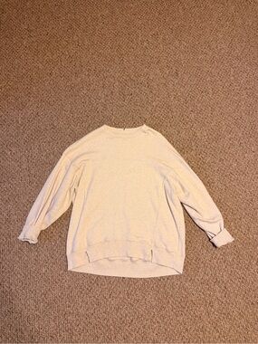 Aerie Crewneck Sweatshirt in Light Cream